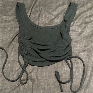 Stylish Black Ruched Women's Top